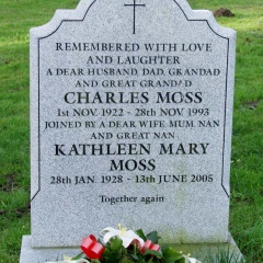 MOSS Charles 1922-1993 and his wife Kathleen Mary MOSS 1928-2005